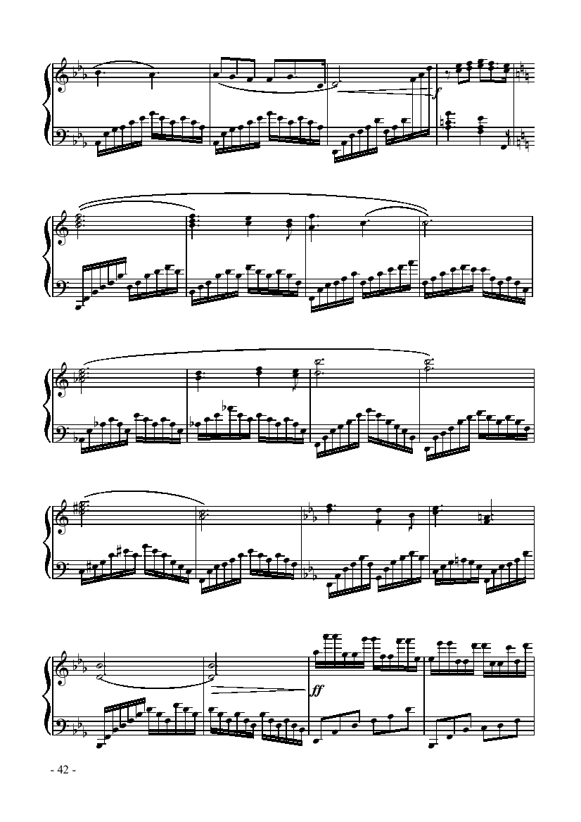 月光 键盘类 钢琴钢琴曲谱（图4）