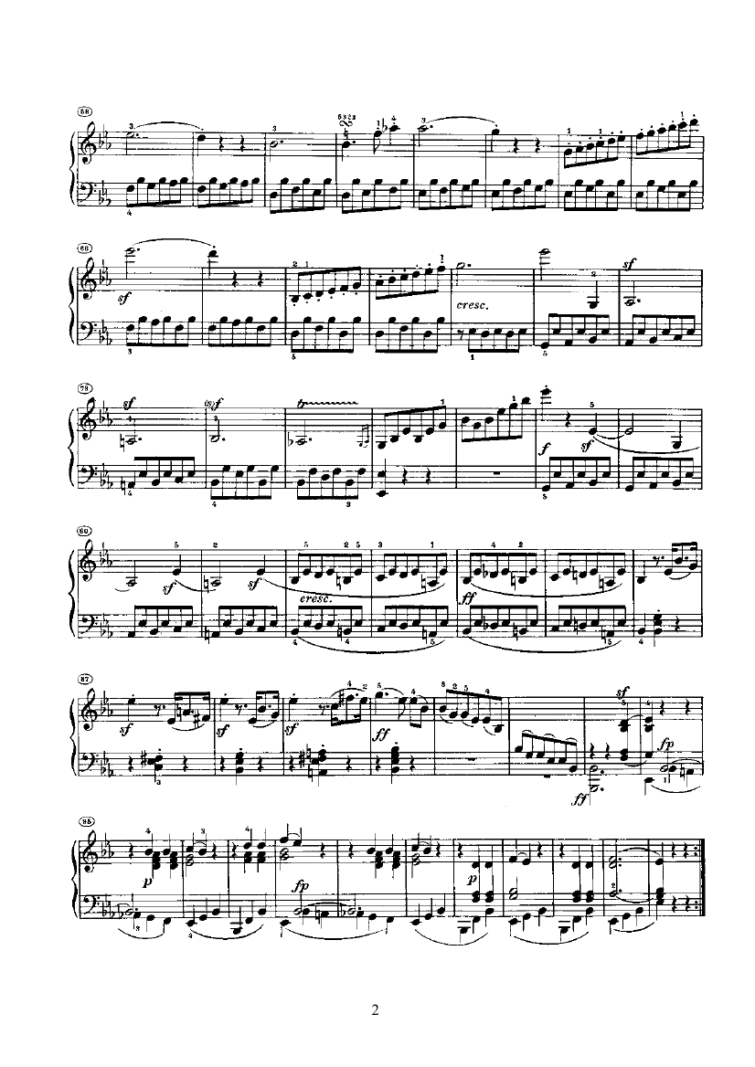 奏鸣曲(Opus10 Nr.1) 键盘类 钢琴钢琴曲谱（图2）
