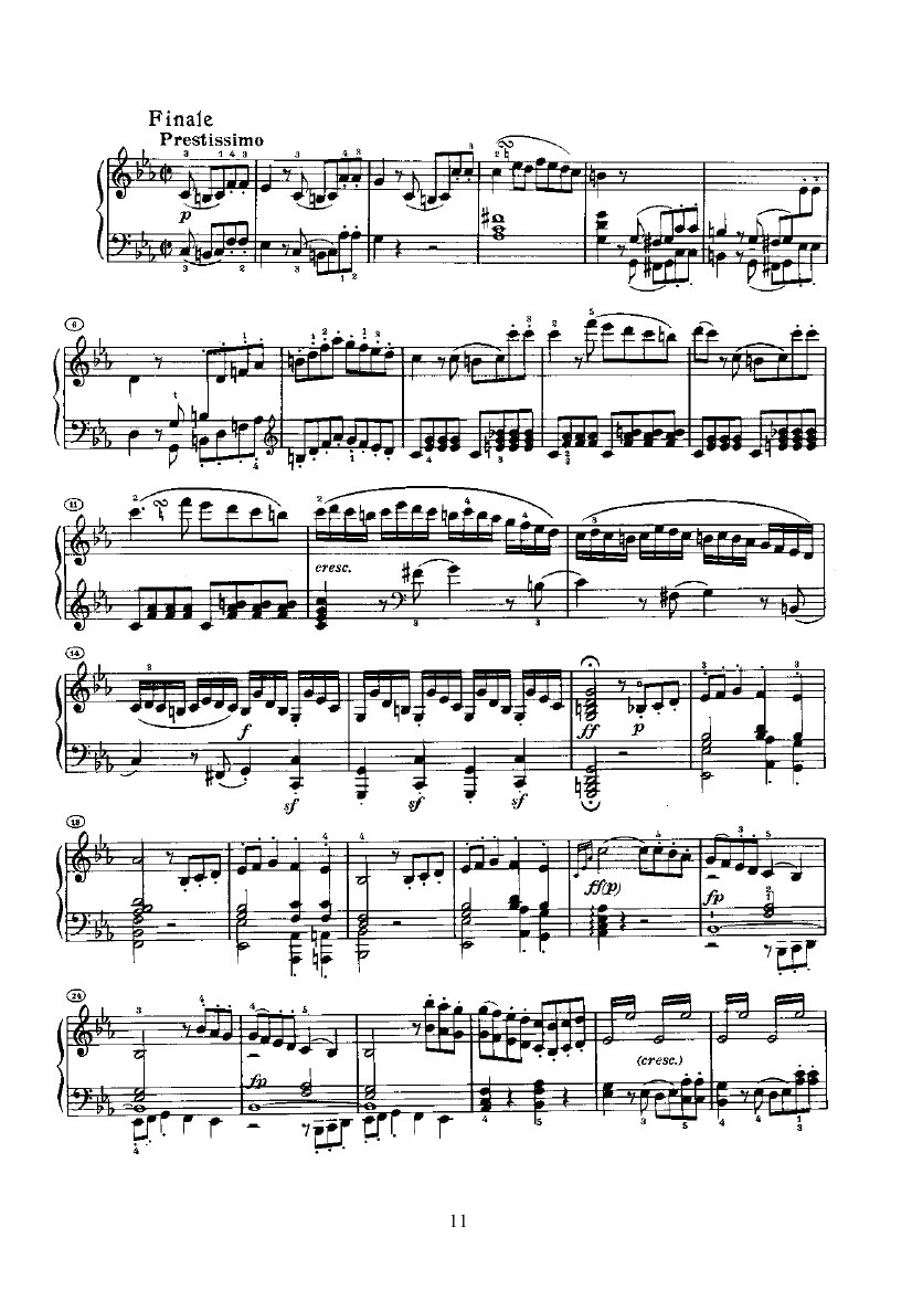 奏鸣曲(Opus10 Nr.1) 键盘类 钢琴钢琴曲谱（图11）