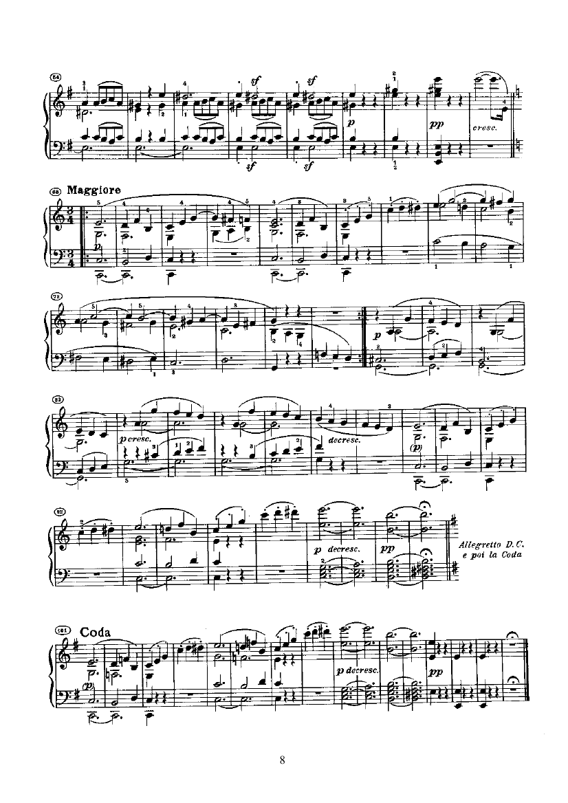 奏鸣曲(Opus14 Nr.1) 键盘类 钢琴钢琴曲谱（图8）