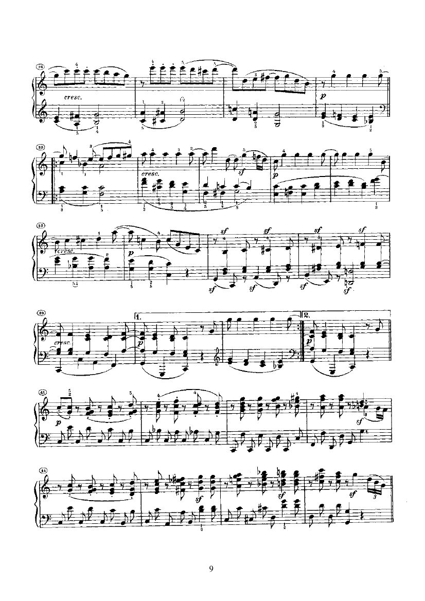 奏鸣曲(Opus14 Nr.2) 键盘类 钢琴钢琴曲谱（图9）