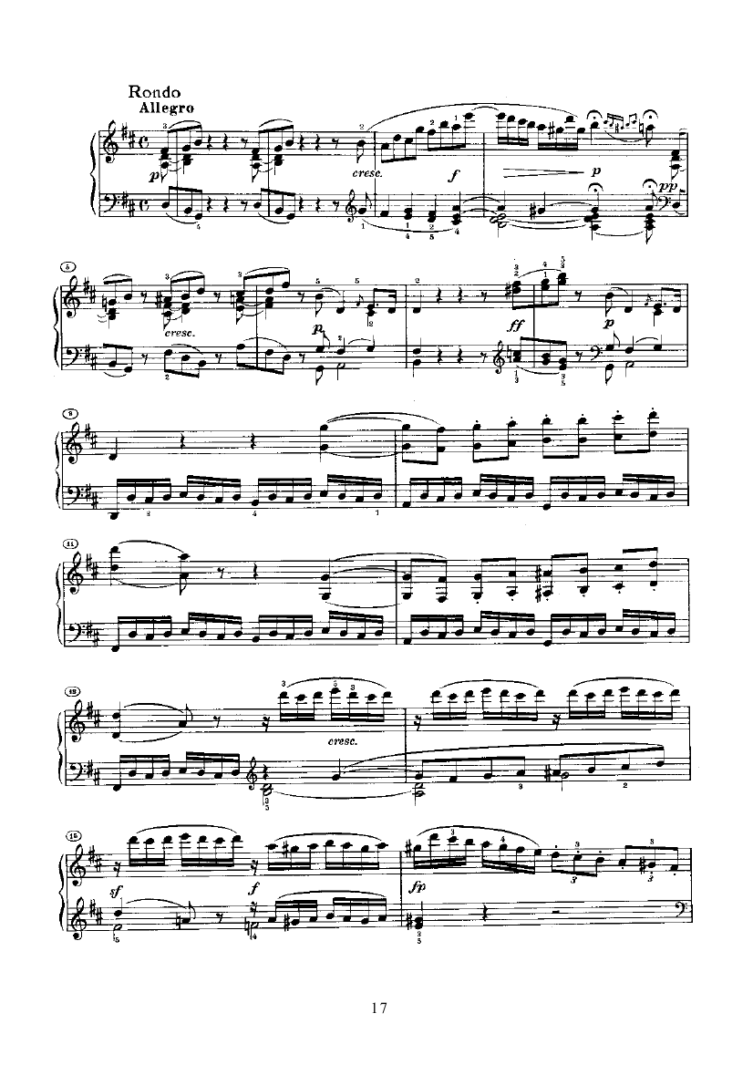 奏鸣曲(Opus10 Nr.3) 键盘类 钢琴钢琴曲谱（图17）