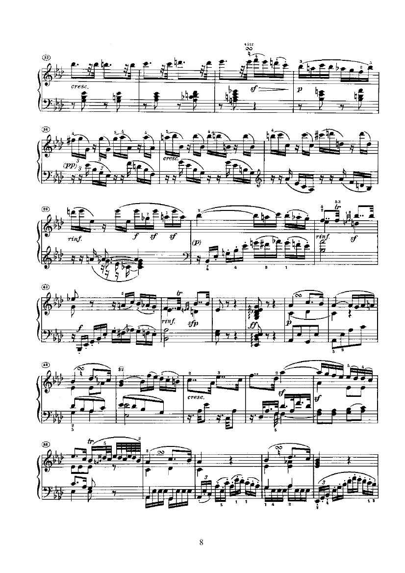 奏鸣曲(Opus10 Nr.1) 键盘类 钢琴钢琴曲谱（图8）