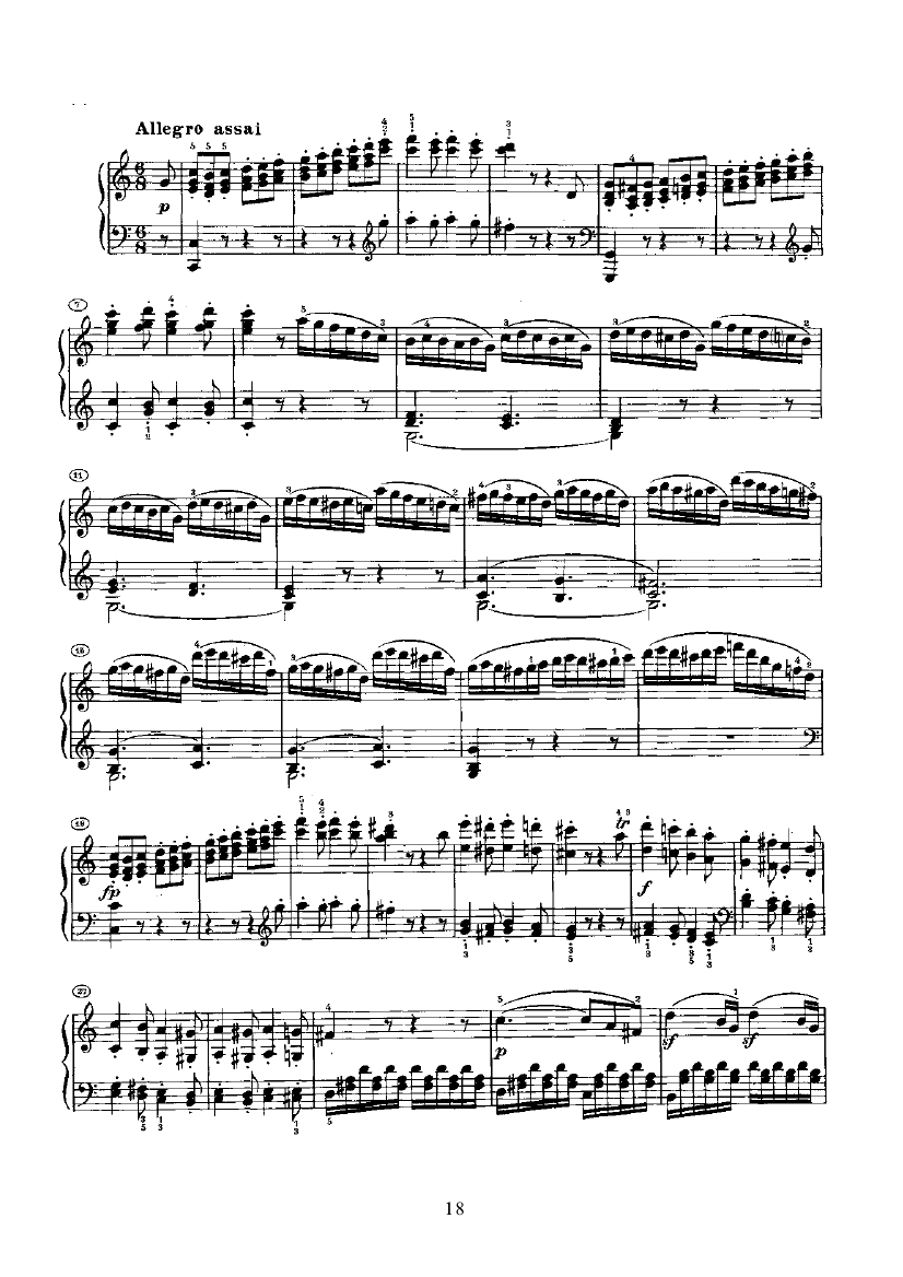 奏鸣曲(Opus2 Nr.3) 键盘类 钢琴钢琴曲谱（图18）