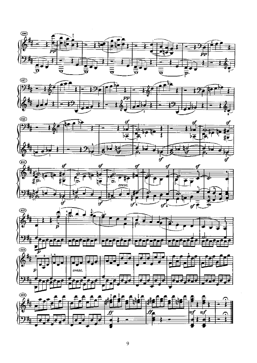 奏鸣曲(Opus10 Nr.3) 键盘类 钢琴钢琴曲谱（图9）