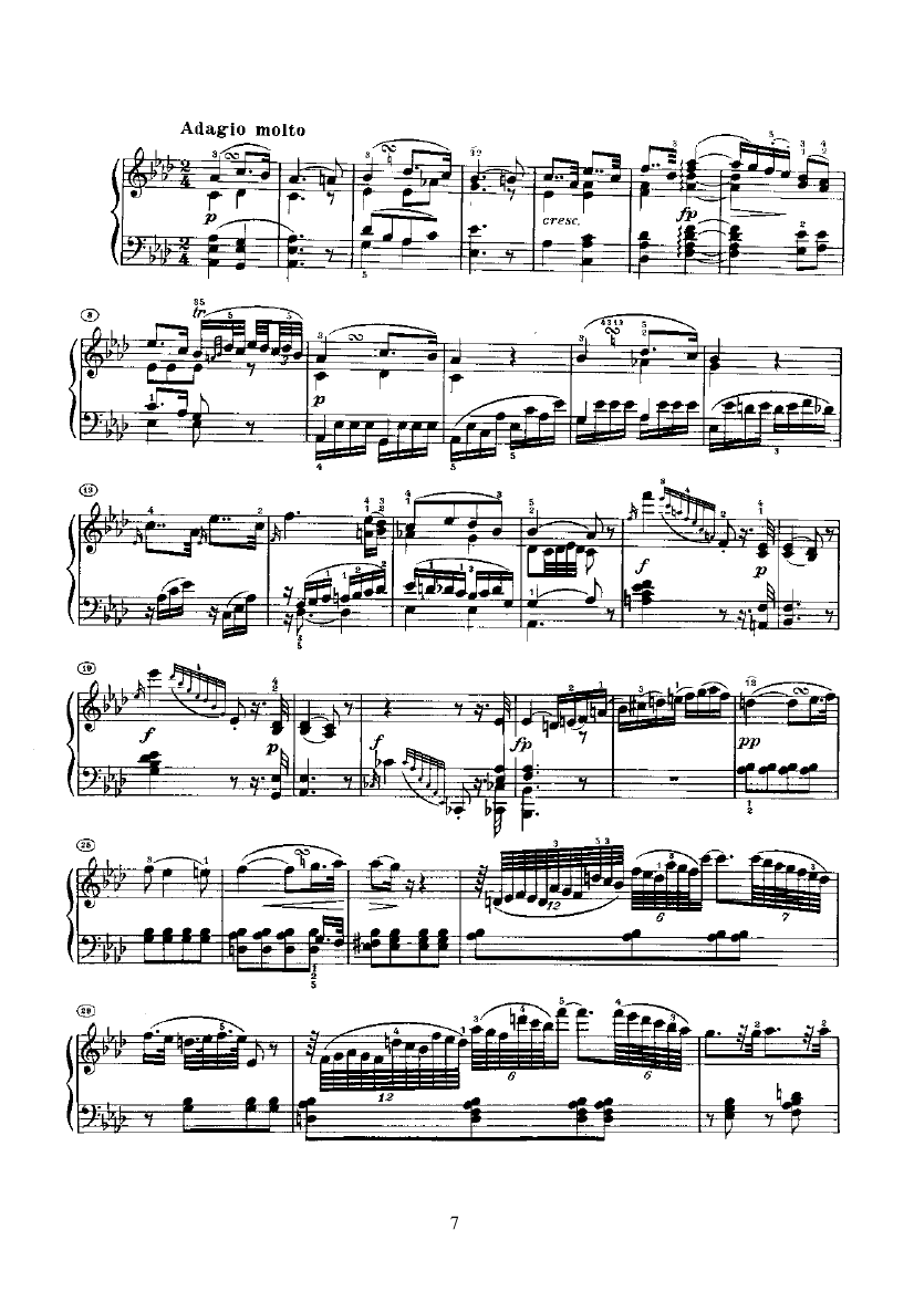 奏鸣曲(Opus10 Nr.1) 键盘类 钢琴钢琴曲谱（图7）