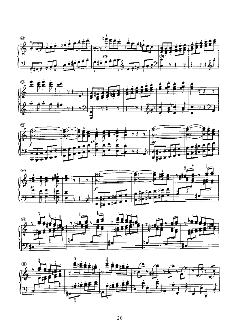奏鸣曲(Opus2 Nr.3) 键盘类 钢琴钢琴曲谱（图20）