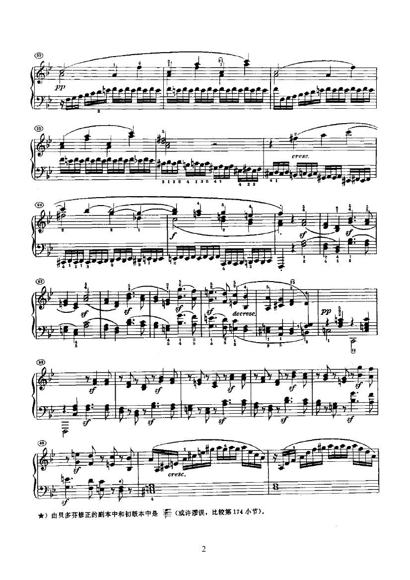 奏鸣曲(Opus22) 键盘类 钢琴钢琴曲谱（图2）