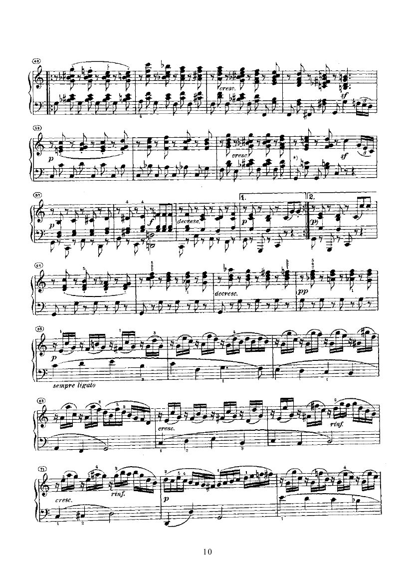 奏鸣曲(Opus14 Nr.2) 键盘类 钢琴钢琴曲谱（图10）