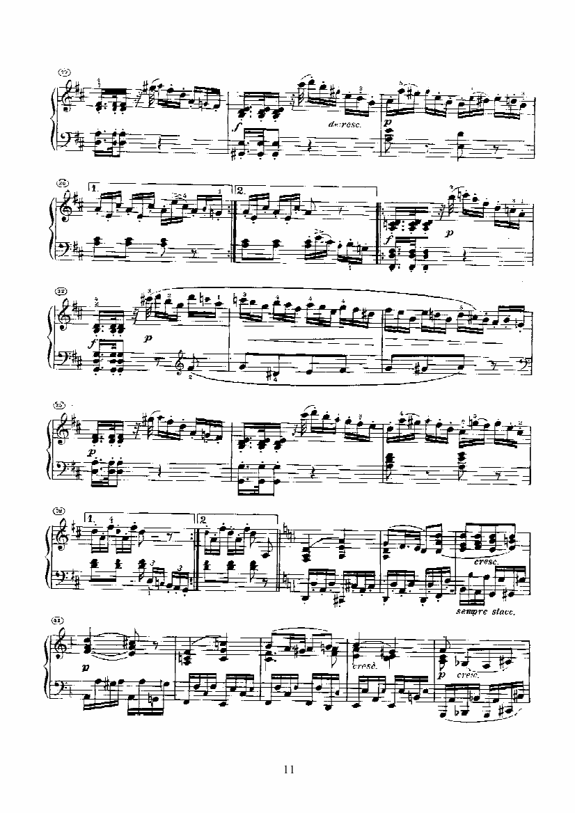 奏鸣曲(Opus28) 键盘类 钢琴钢琴曲谱（图11）