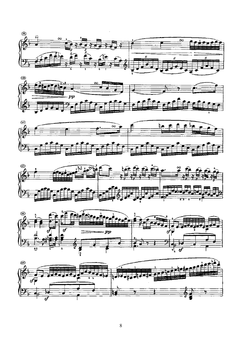 奏鸣曲(Opus2 Nr.1) 键盘类 钢琴钢琴曲谱（图8）