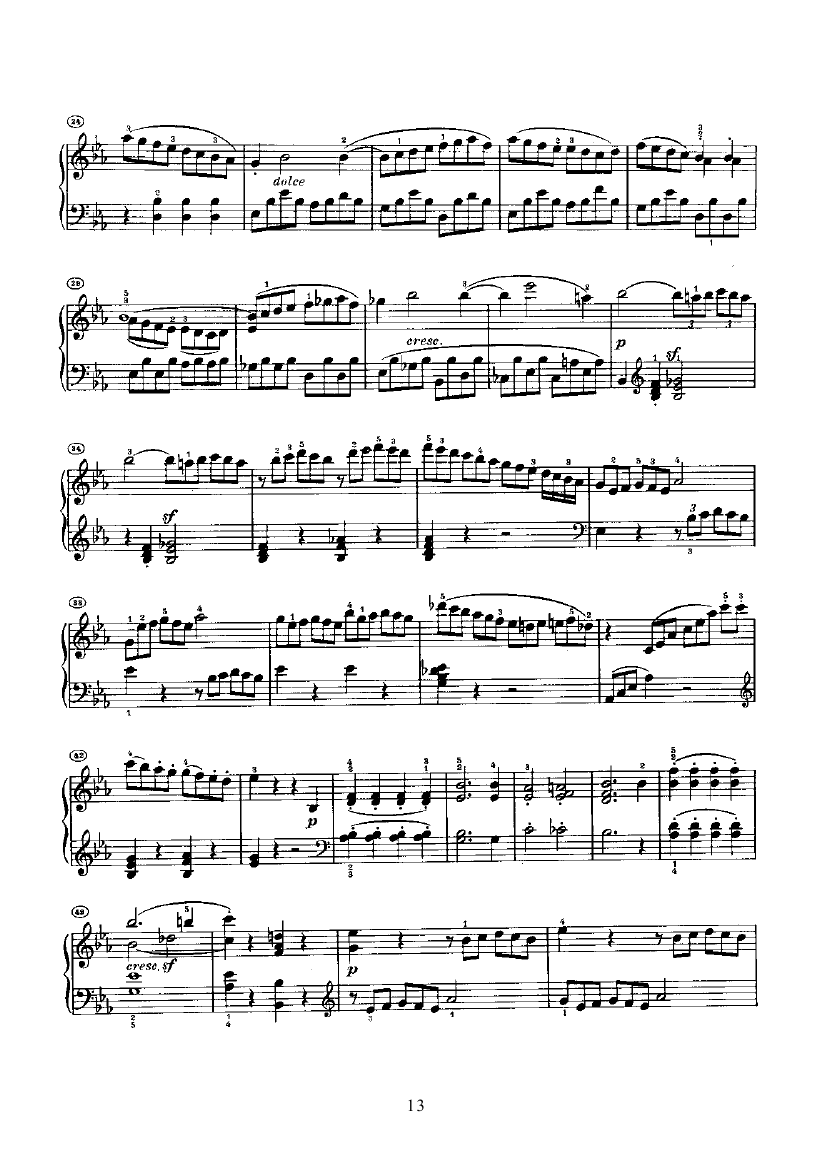 奏鸣曲(Opus13) 键盘类 钢琴钢琴曲谱（图13）