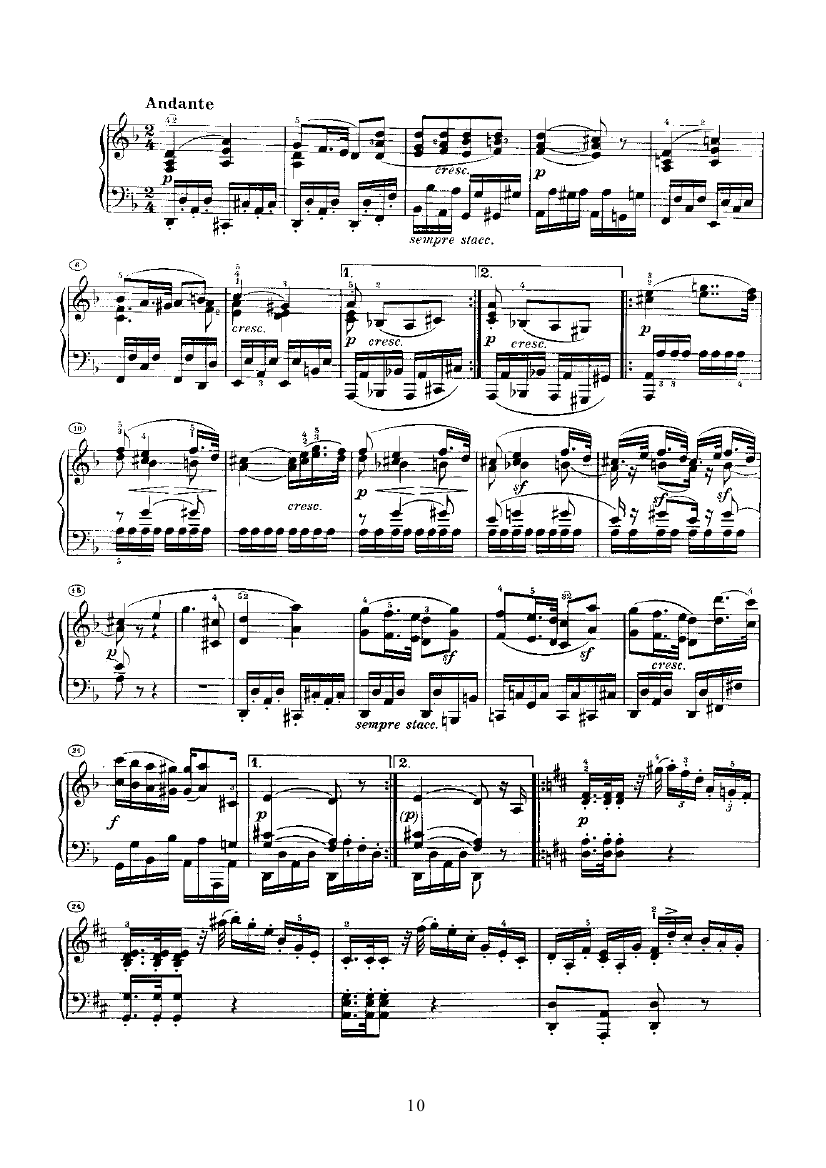 奏鸣曲(Opus28) 键盘类 钢琴钢琴曲谱（图10）