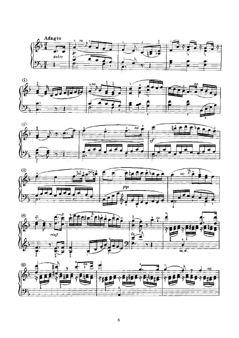 奏鸣曲(Opus2 Nr.1) 键盘类 钢琴钢琴曲谱（图6）