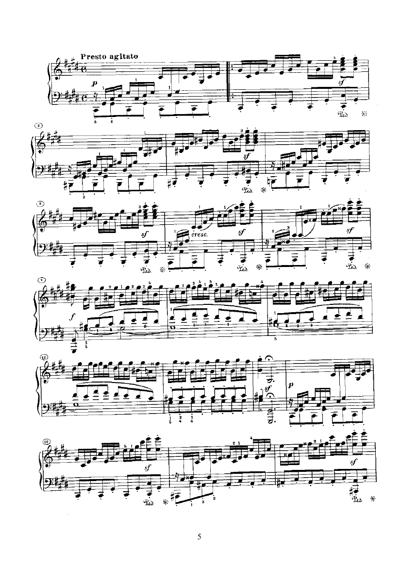 奏鸣曲(Opus27 Nr.2) 键盘类 钢琴钢琴曲谱（图5）