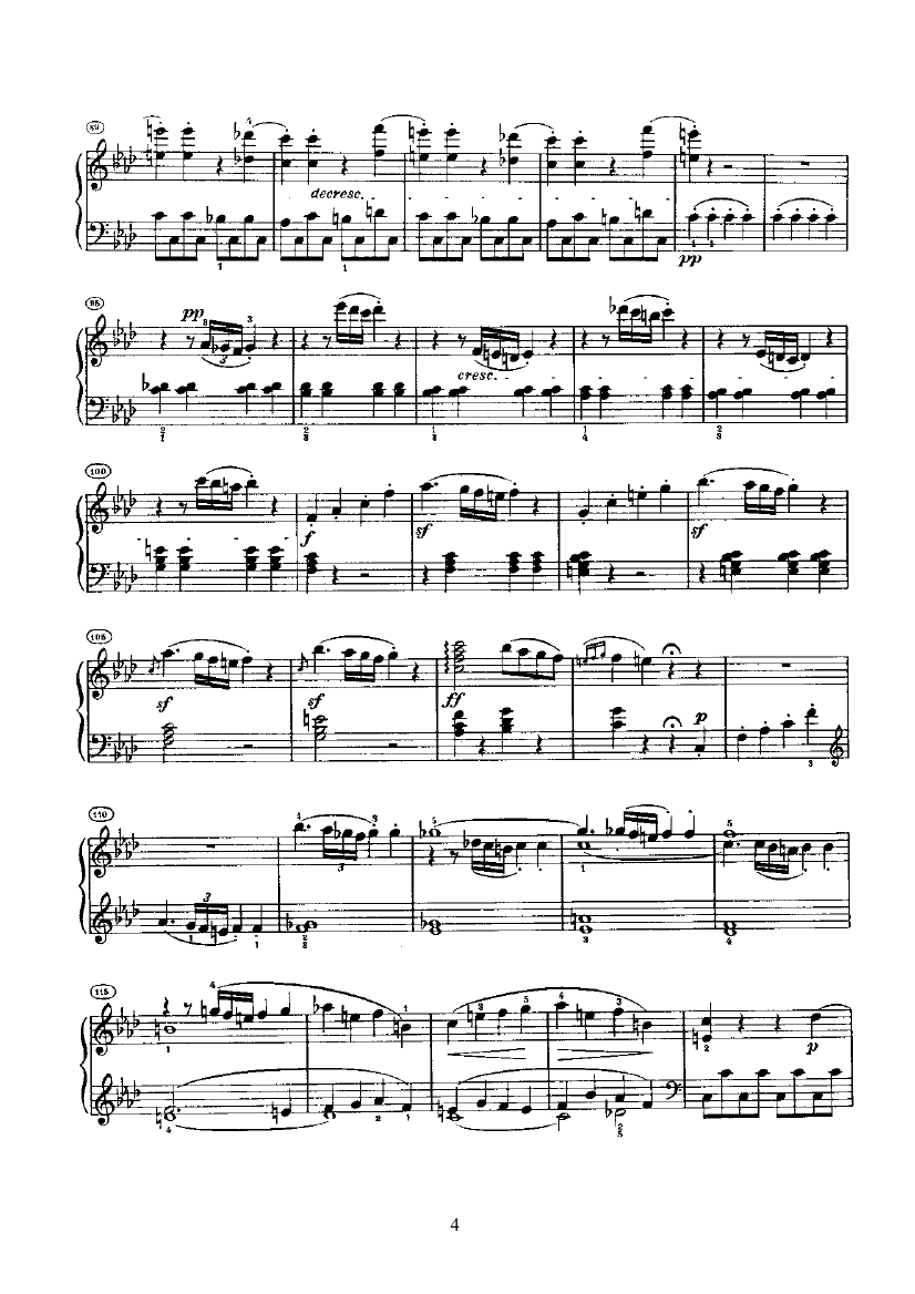 奏鸣曲(Opus2 Nr.1) 键盘类 钢琴钢琴曲谱（图4）