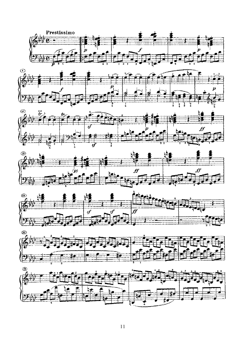 奏鸣曲(Opus2 Nr.1) 键盘类 钢琴钢琴曲谱（图11）