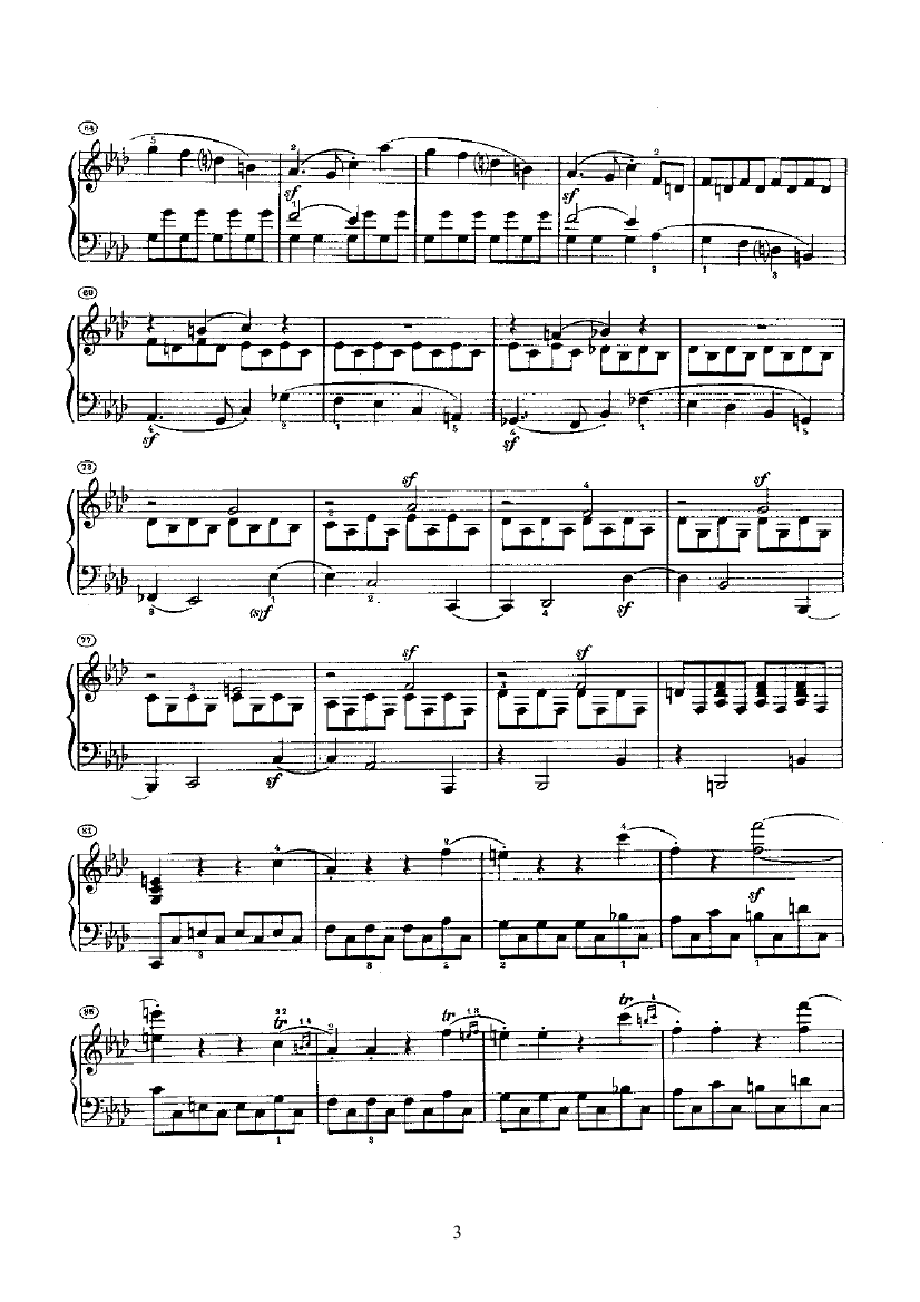 奏鸣曲(Opus2 Nr.1) 键盘类 钢琴钢琴曲谱（图3）