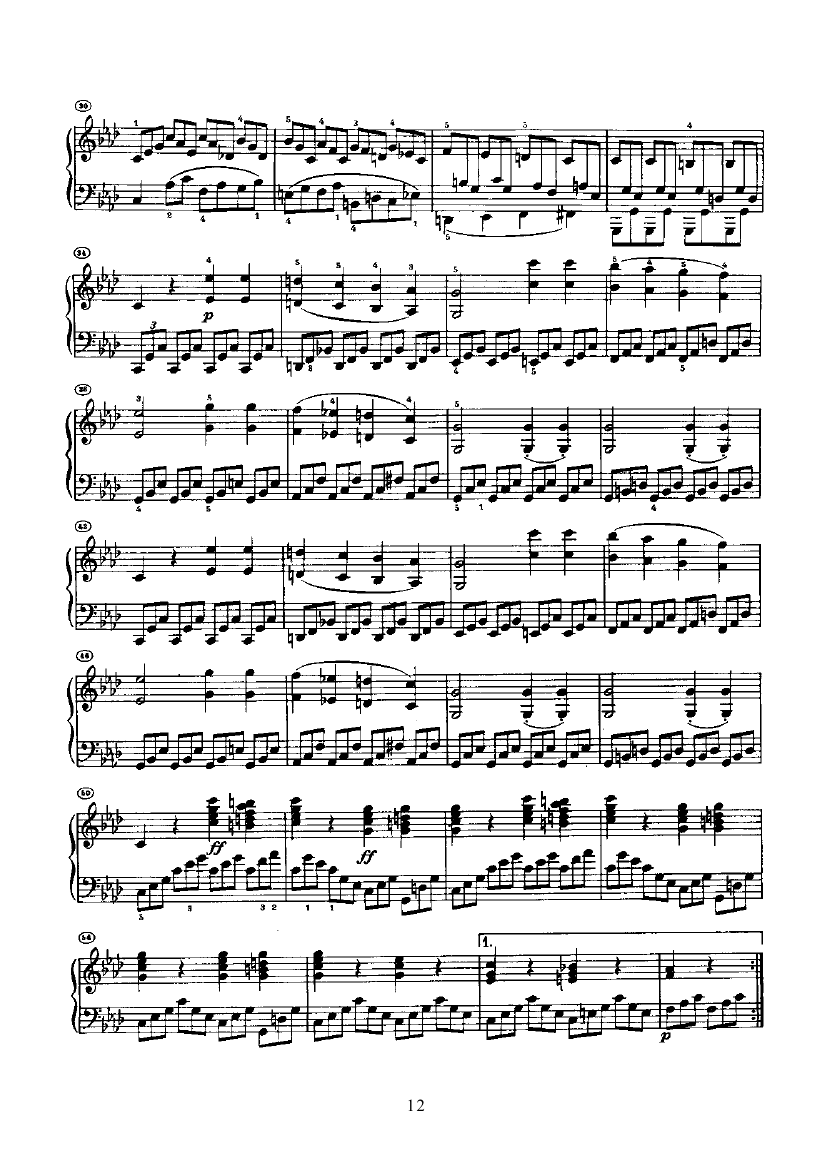 奏鸣曲(Opus2 Nr.1) 键盘类 钢琴钢琴曲谱（图12）