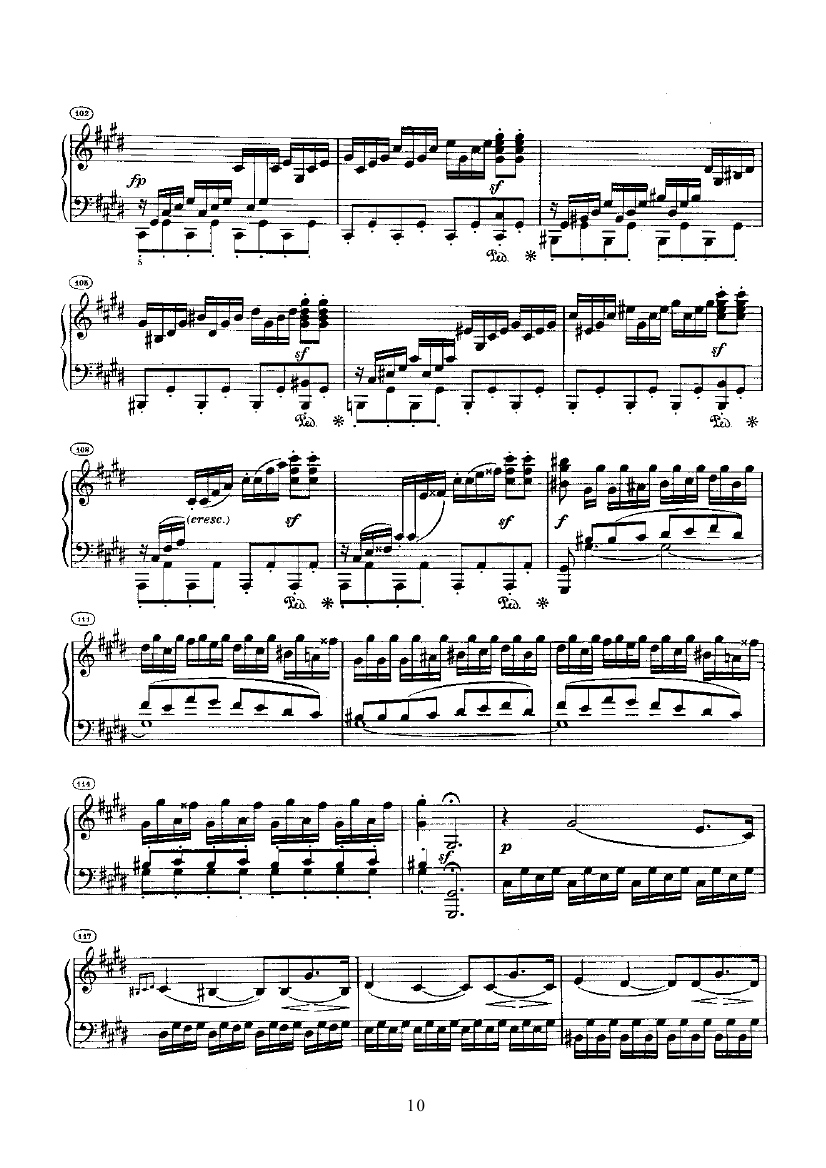 奏鸣曲(Opus27 Nr.2) 键盘类 钢琴钢琴曲谱（图10）