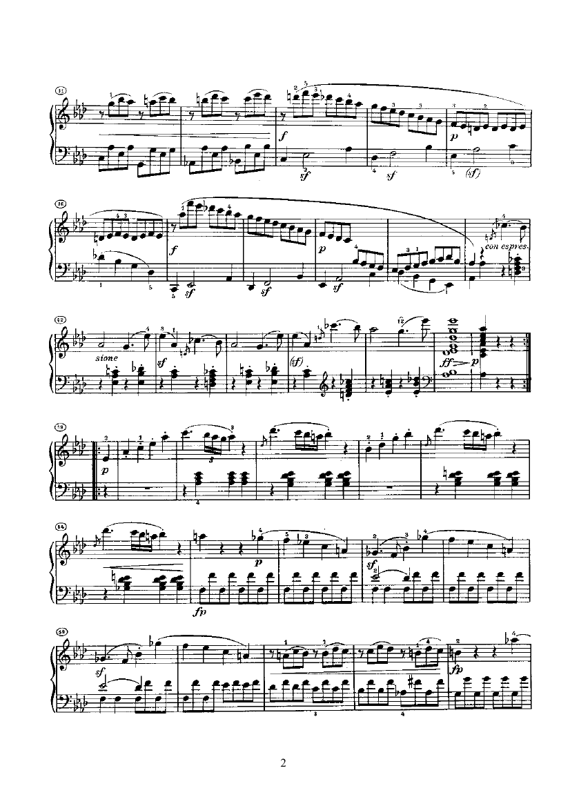 奏鸣曲(Opus2 Nr.1) 键盘类 钢琴钢琴曲谱（图2）