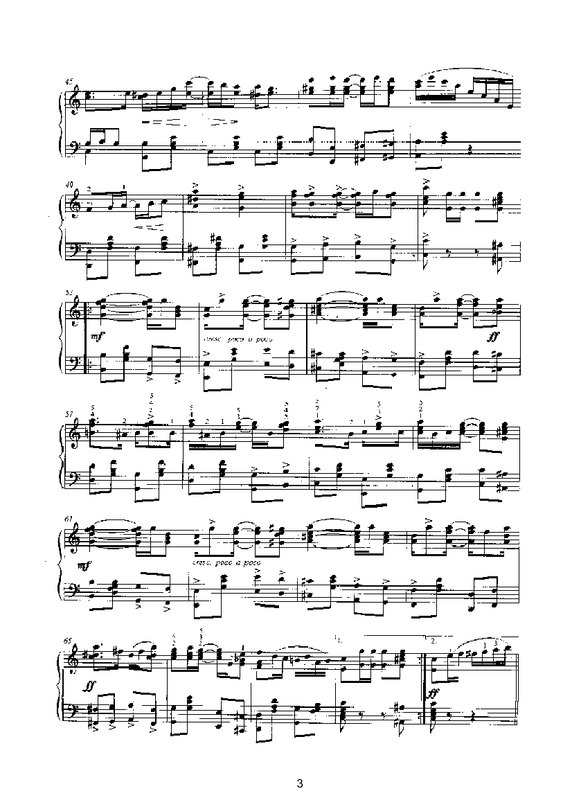 斯科特·乔普林的新雷格 键盘类 钢琴钢琴曲谱（图3）