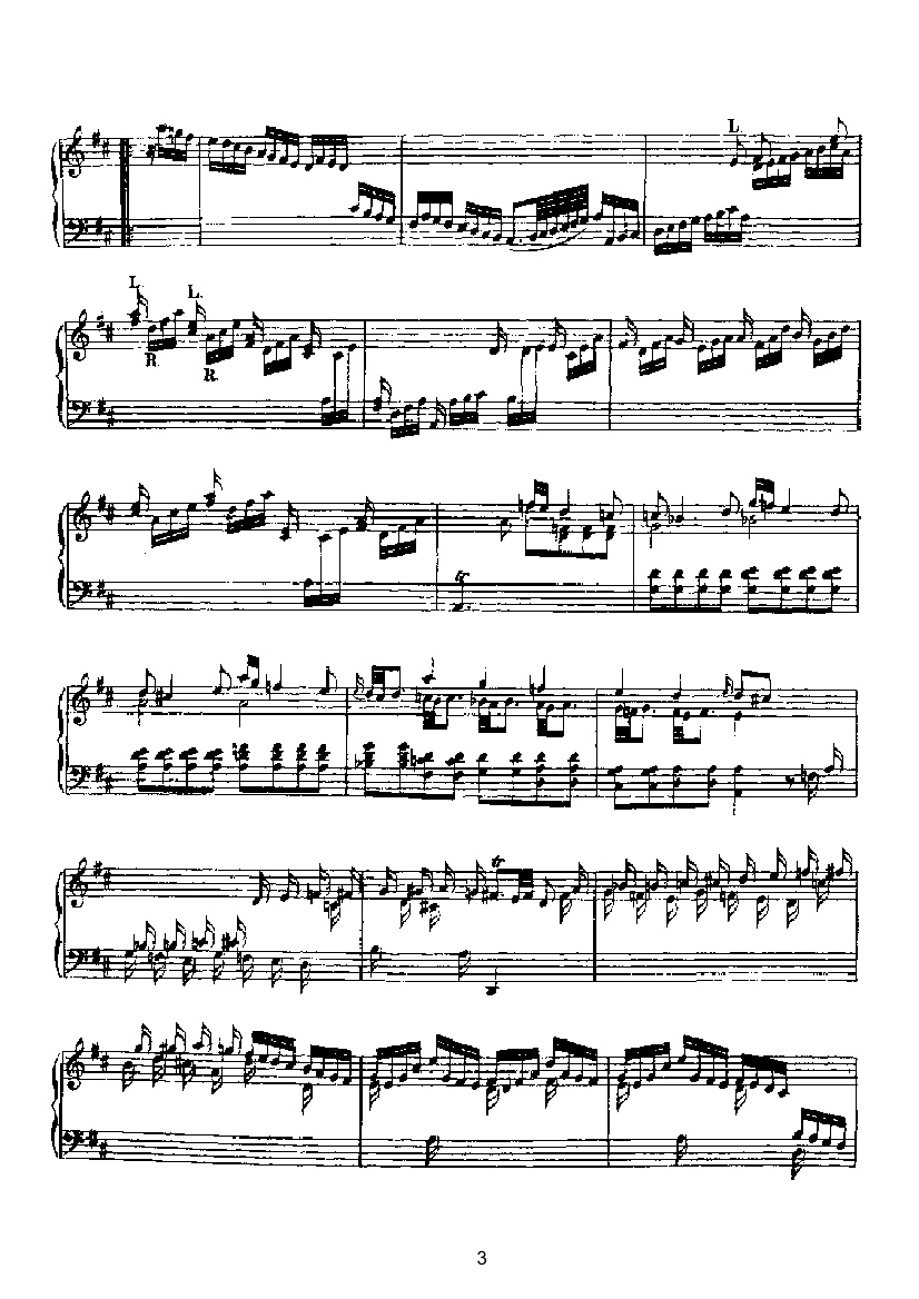 二十首经典奏鸣曲第九首 键盘类 钢琴钢琴曲谱（图3）