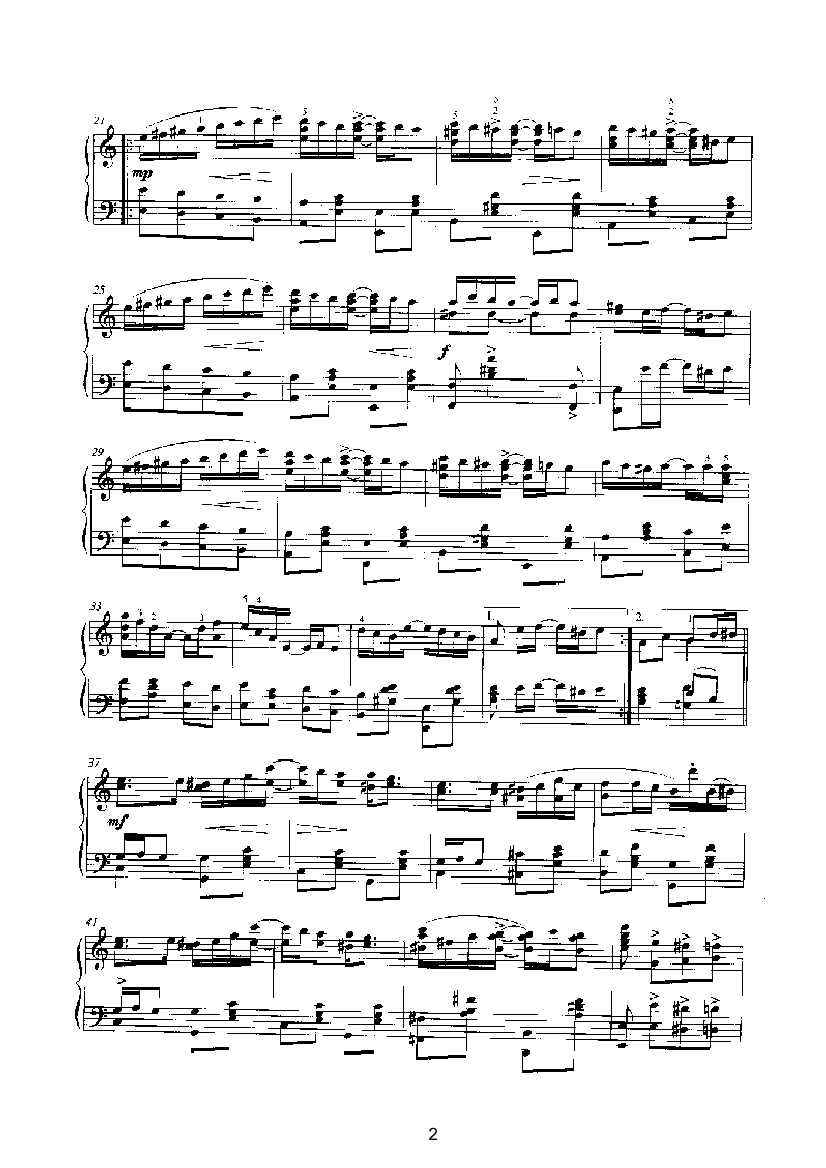 斯科特·乔普林的新雷格 键盘类 钢琴钢琴曲谱（图2）