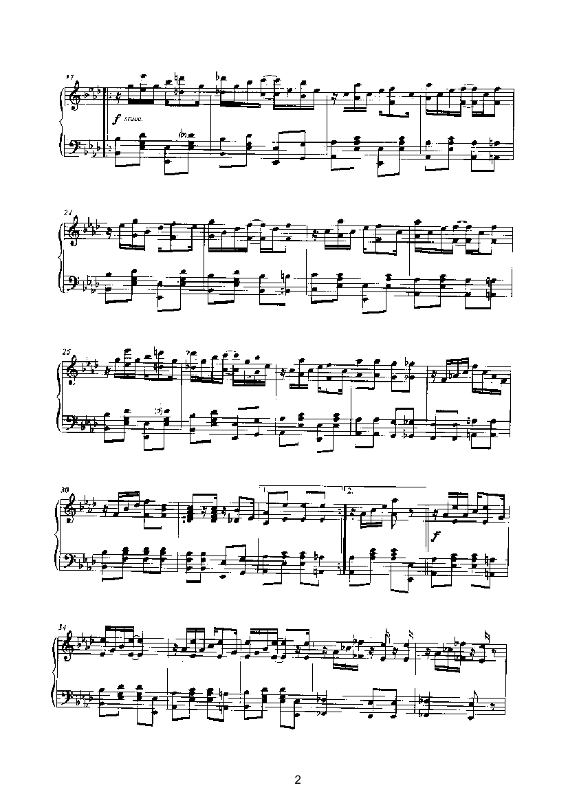 枫叶雷格 键盘类 钢琴钢琴曲谱（图2）