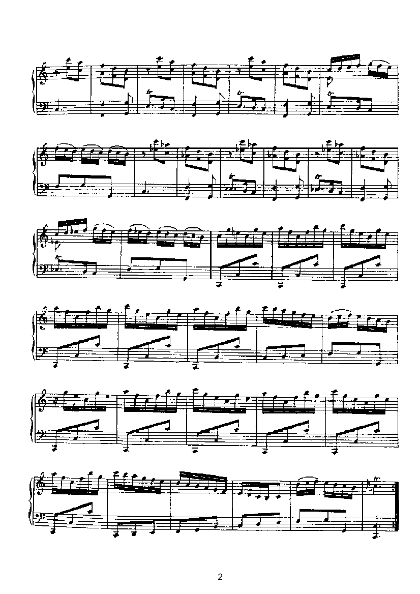 二十首经典奏鸣曲第三首 键盘类 钢琴钢琴曲谱（图2）
