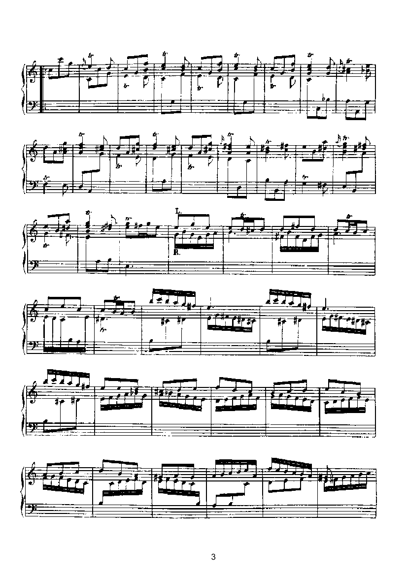 二十首经典奏鸣曲第三首 键盘类 钢琴钢琴曲谱（图3）