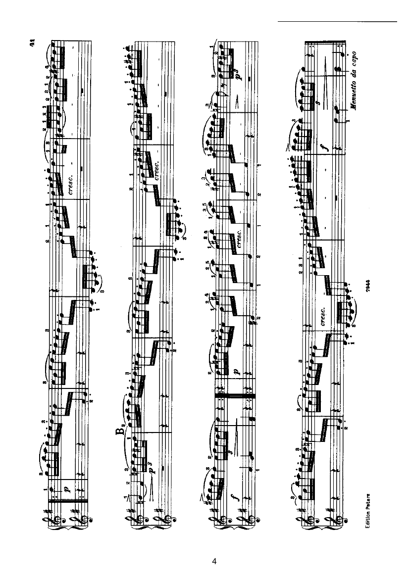小步舞曲2（四手联弹） 键盘类 钢琴钢琴曲谱（图4）