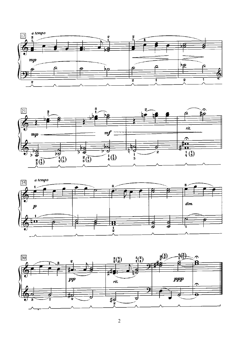 夜晚的星星 键盘类 钢琴钢琴曲谱（图2）