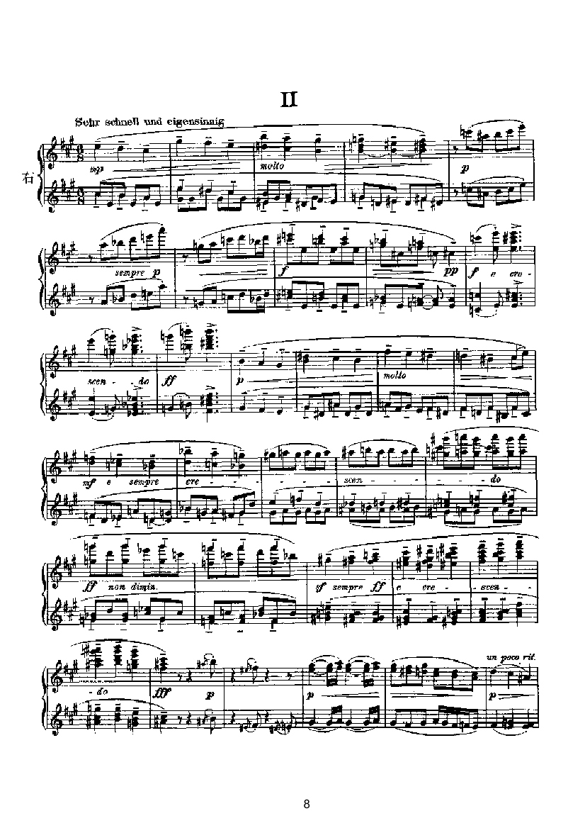 滑稽曲六首op.58（四手联弹） 键盘类 钢琴钢琴曲谱（图8）