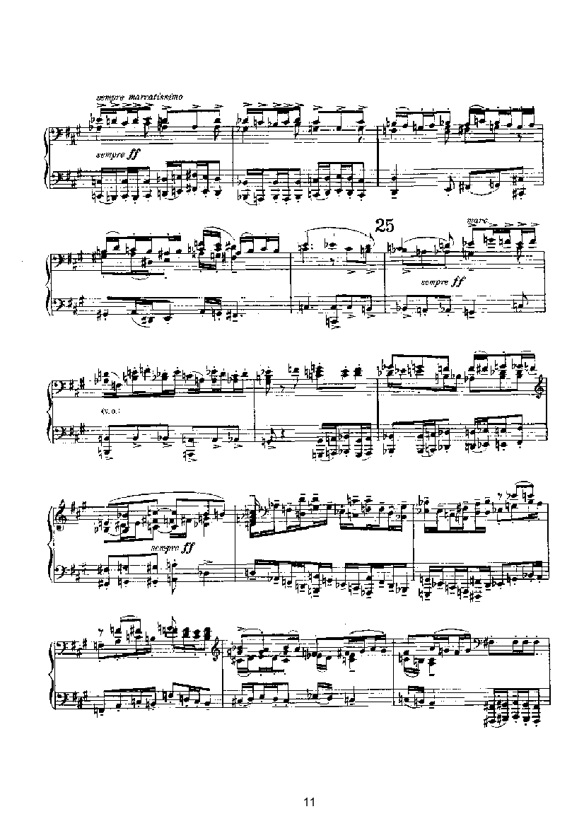 赋格（四手联弹） 键盘类 钢琴钢琴曲谱（图11）