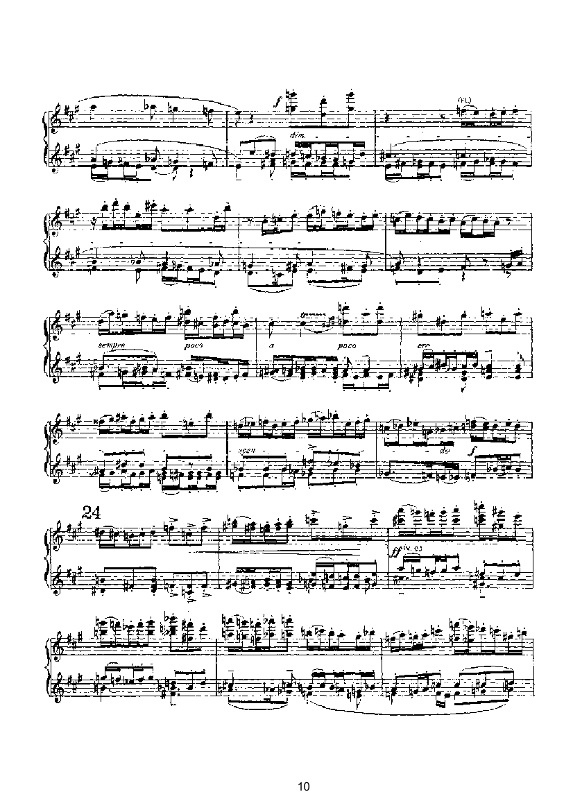 赋格（四手联弹） 键盘类 钢琴钢琴曲谱（图10）