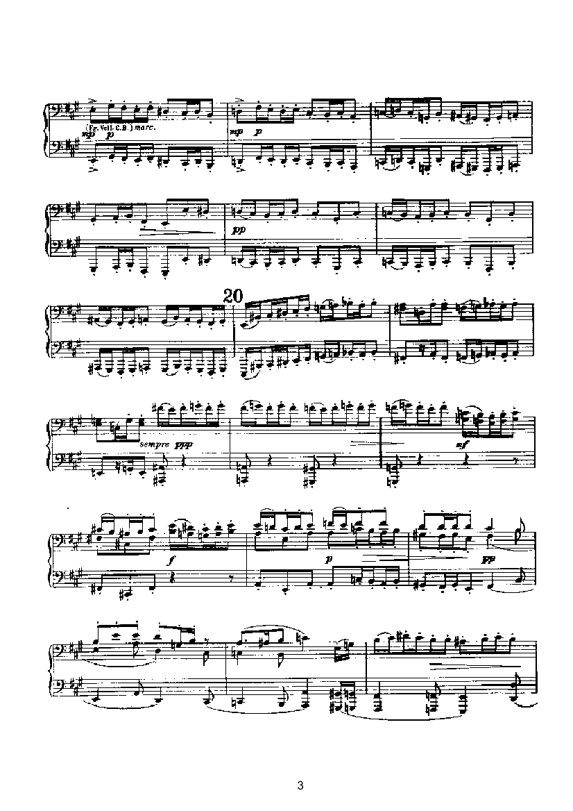 赋格（四手联弹） 键盘类 钢琴钢琴曲谱（图3）