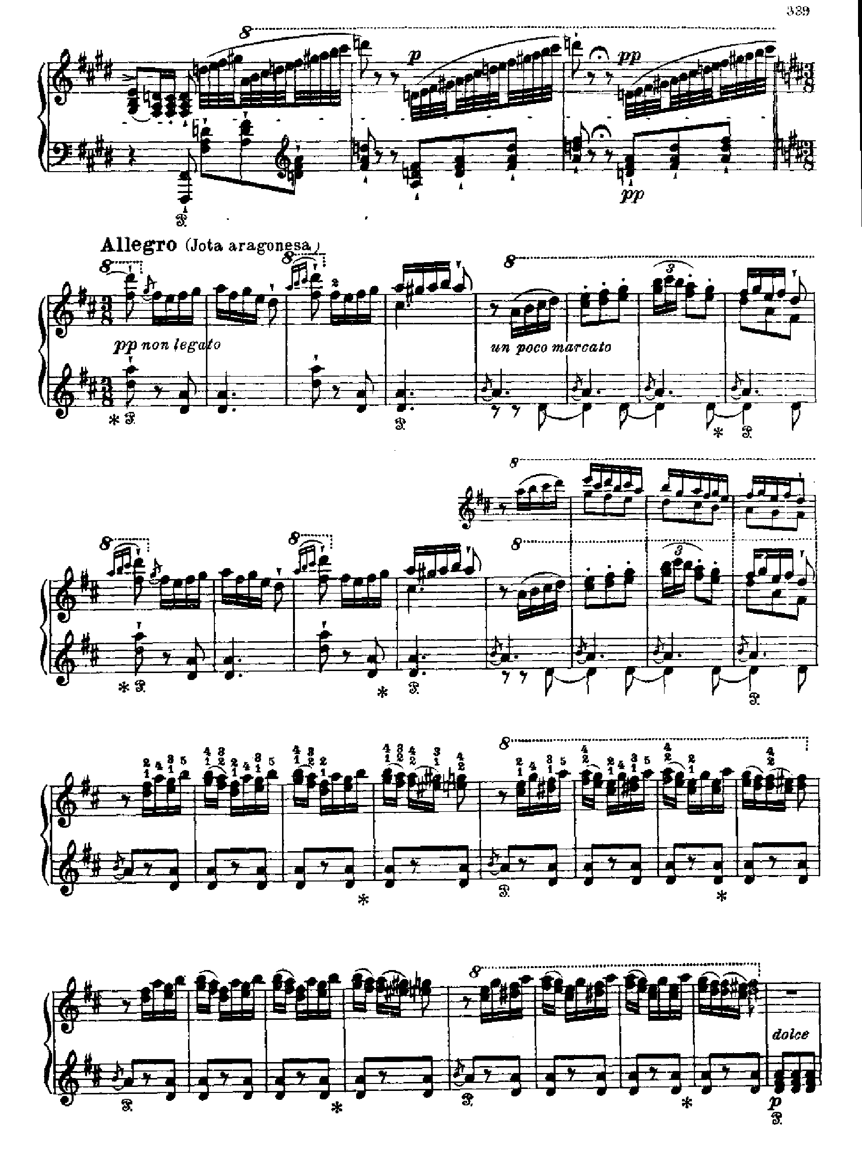 西班牙狂想曲 键盘类 钢琴钢琴曲谱（图9）