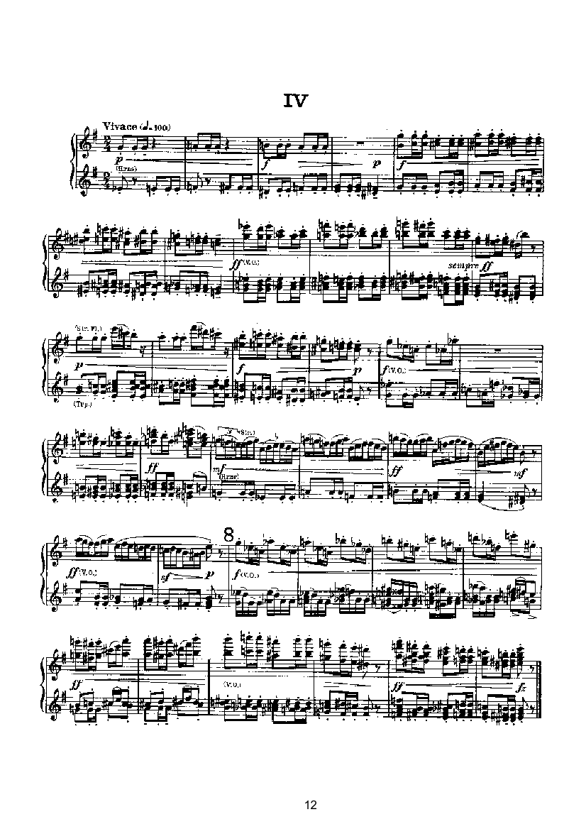 变奏与赋格（四手联弹） 键盘类 钢琴钢琴曲谱（图12）