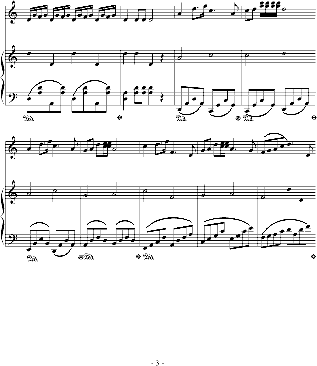 赛马钢琴曲谱（图3）