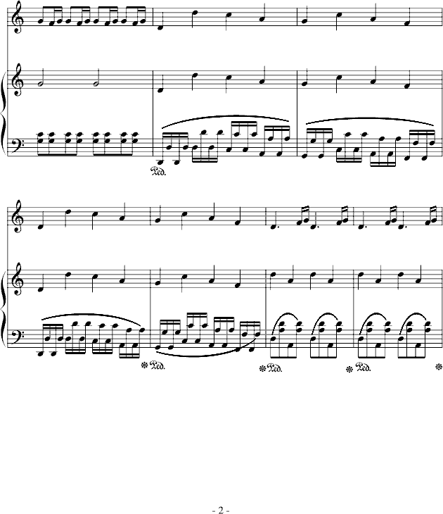 赛马钢琴曲谱（图2）