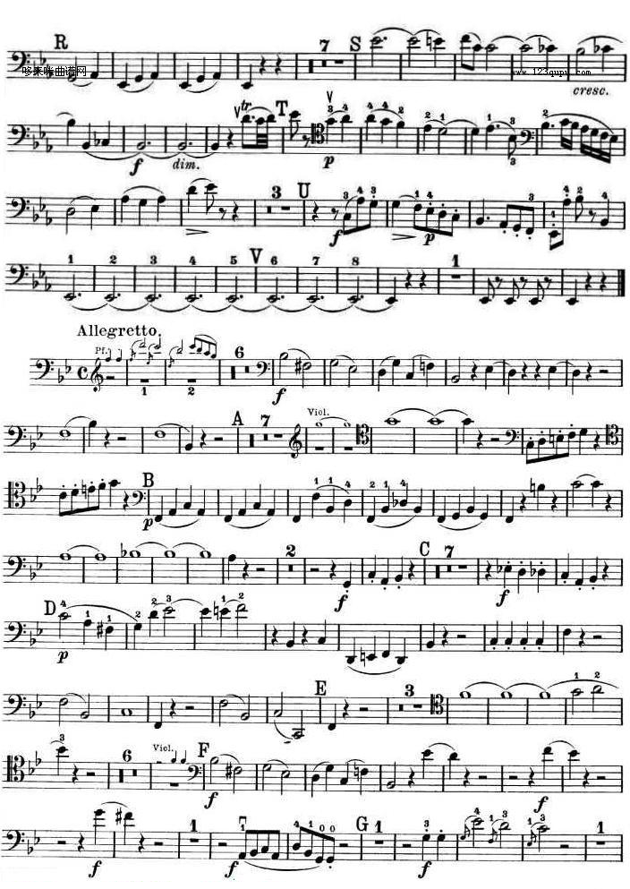 提琴三重奏 第二首 降B大调 K.502之Cello TRIO钢琴曲谱（图3）