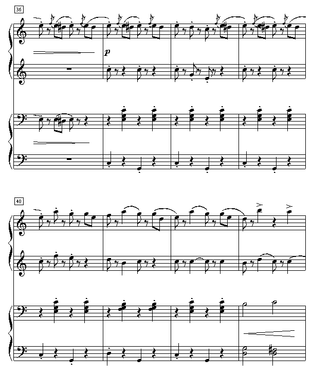 拉德斯基进行曲（双钢琴）钢琴曲谱（图5）