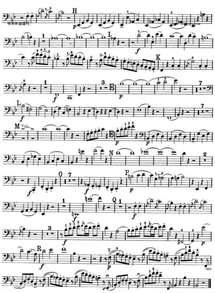 提琴三重奏 第二首 降B大调 K.502之Cello TRIO钢琴曲谱（图4）