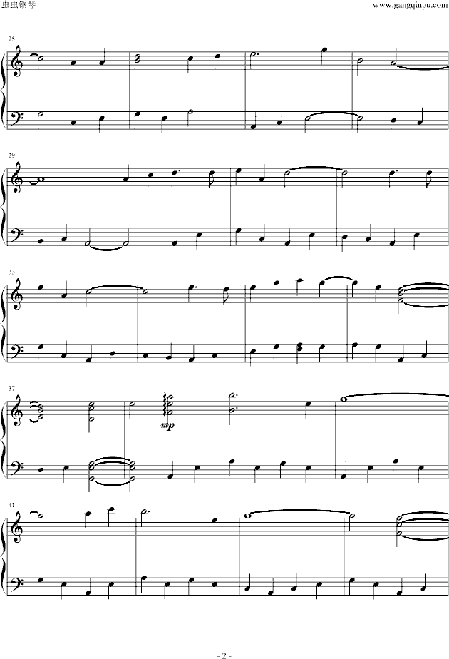情圣钢琴曲谱（图2）