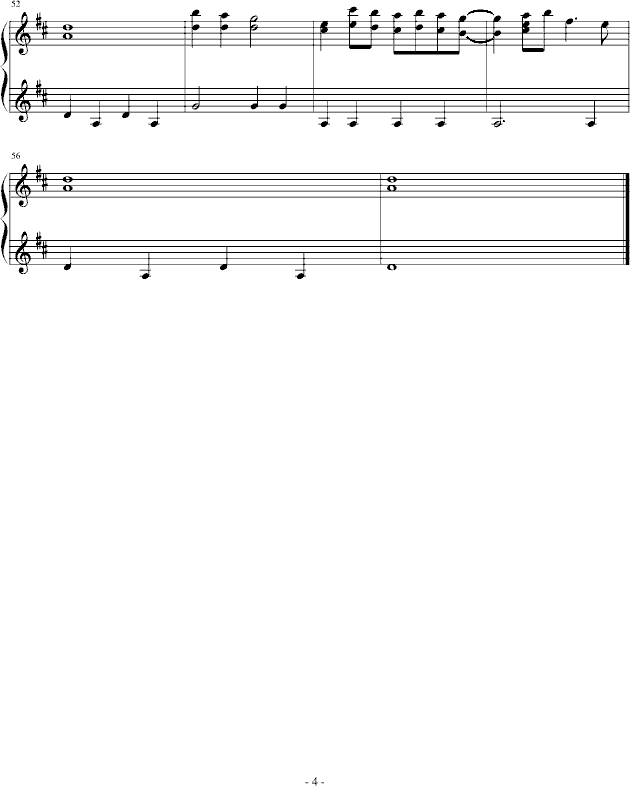 哆啦A梦(机器猫)钢琴曲谱（图4）