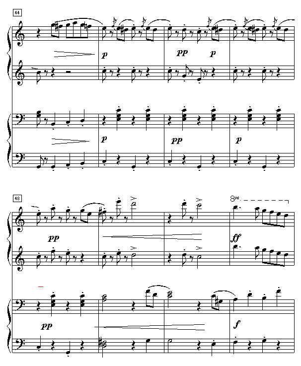 拉德斯基进行曲（双钢琴）钢琴曲谱（图6）