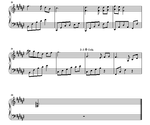 初雪钢琴曲谱（图2）