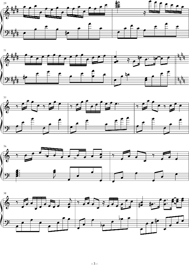 四月的相遇钢琴曲谱（图3）