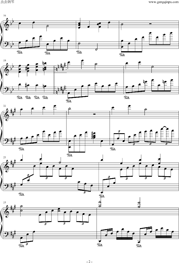 you and me（完美演奏+完整版）钢琴曲谱（图2）